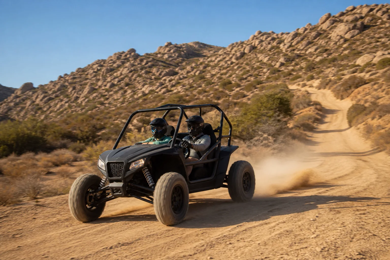 Guided buggy route through the desert